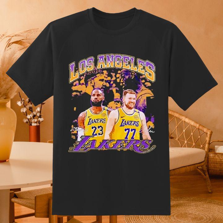 Los Angeles Lakers Luka Doncic Lebron And James Signatures T-Shirt