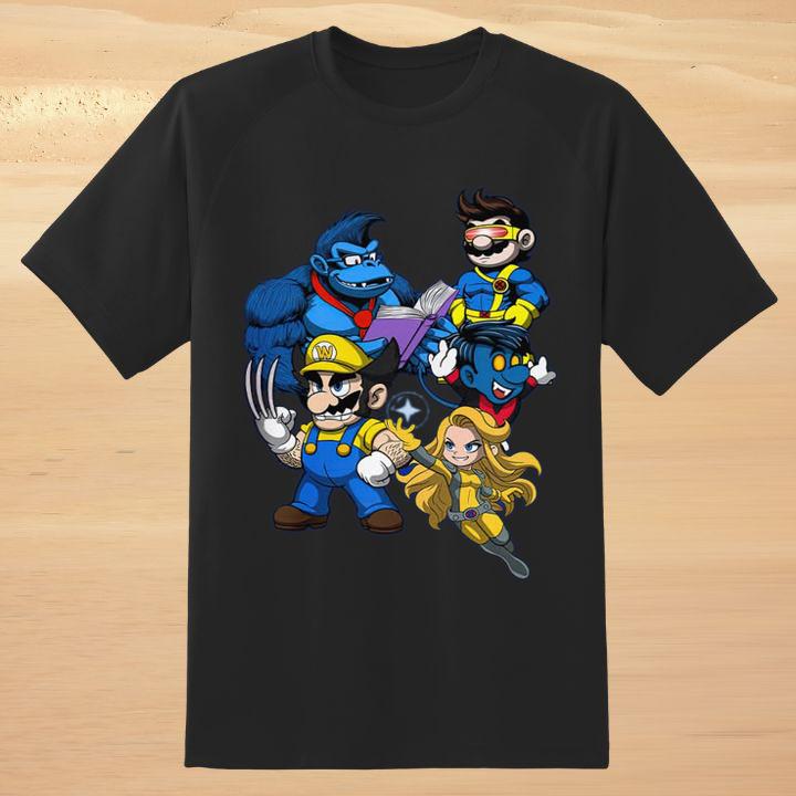 Super Mario Wolverine Superheroes Shirt