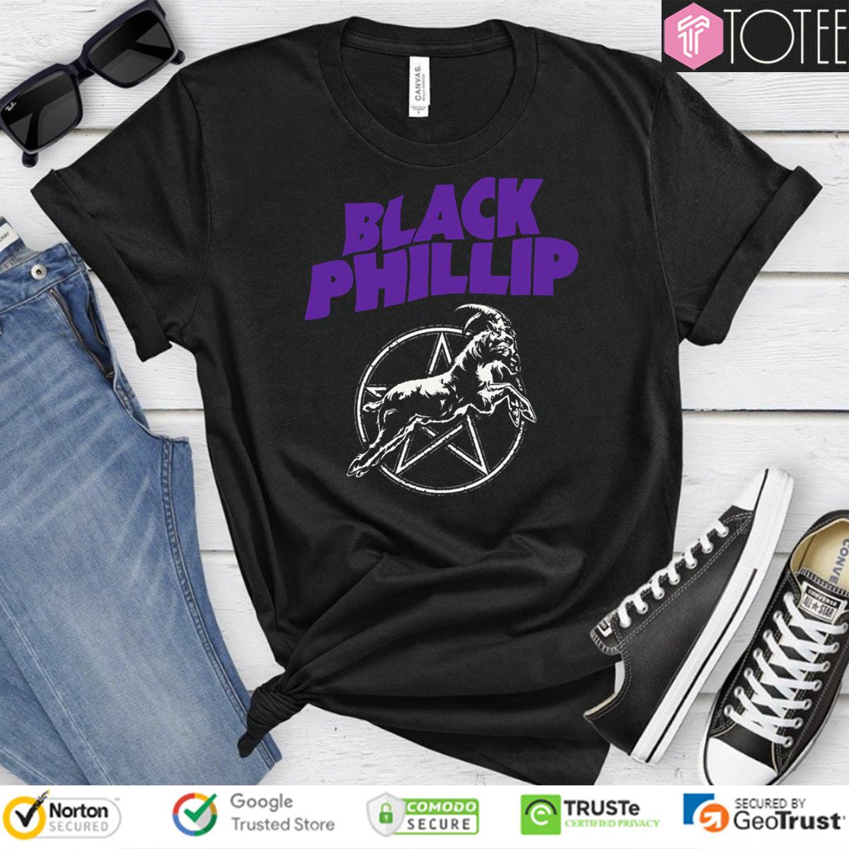 Black Phillip Parody Black Sabbath Metal Demon Goat Satanic Symbol T-Shirt
