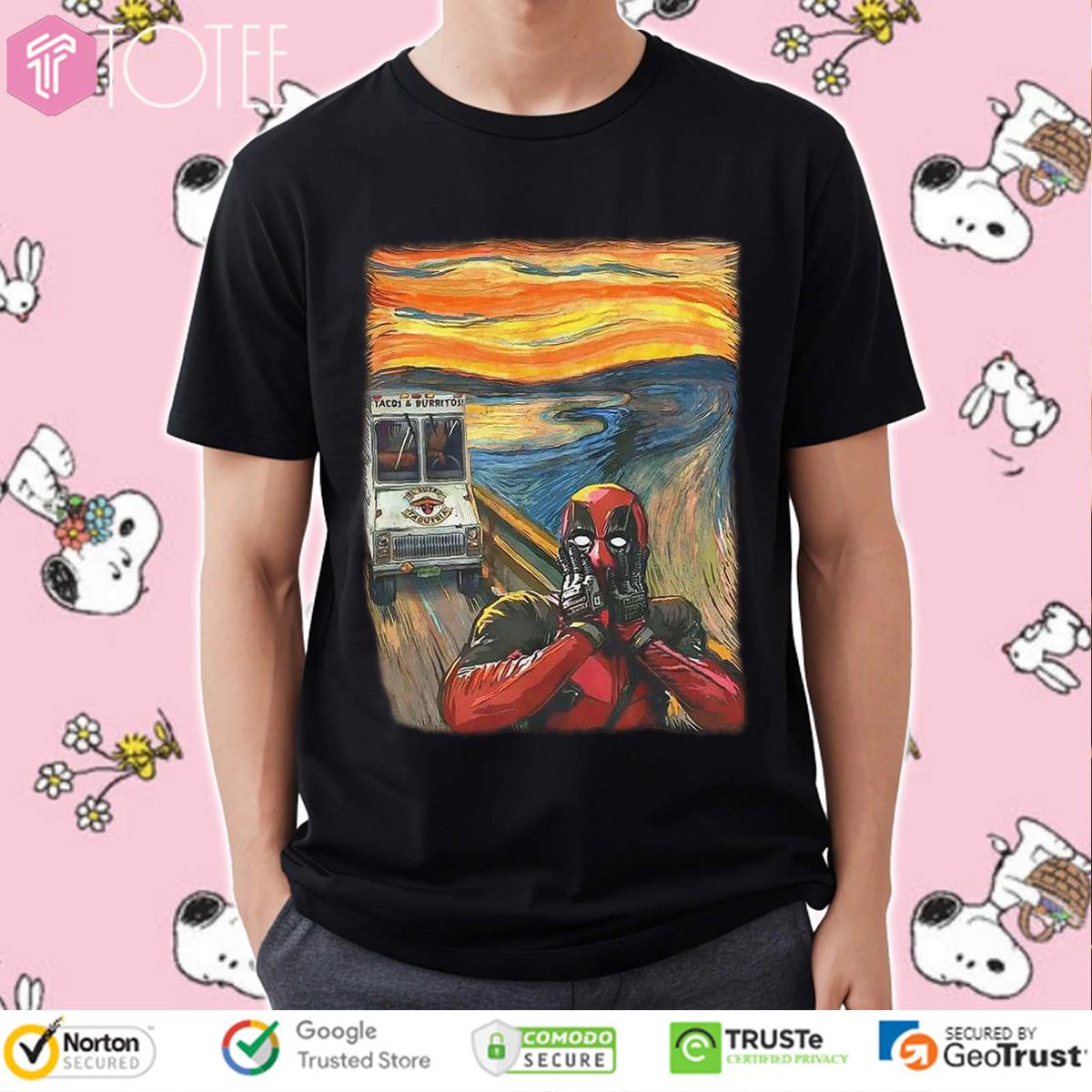 The Scream Parody Deadpool Marvel T-Shirt