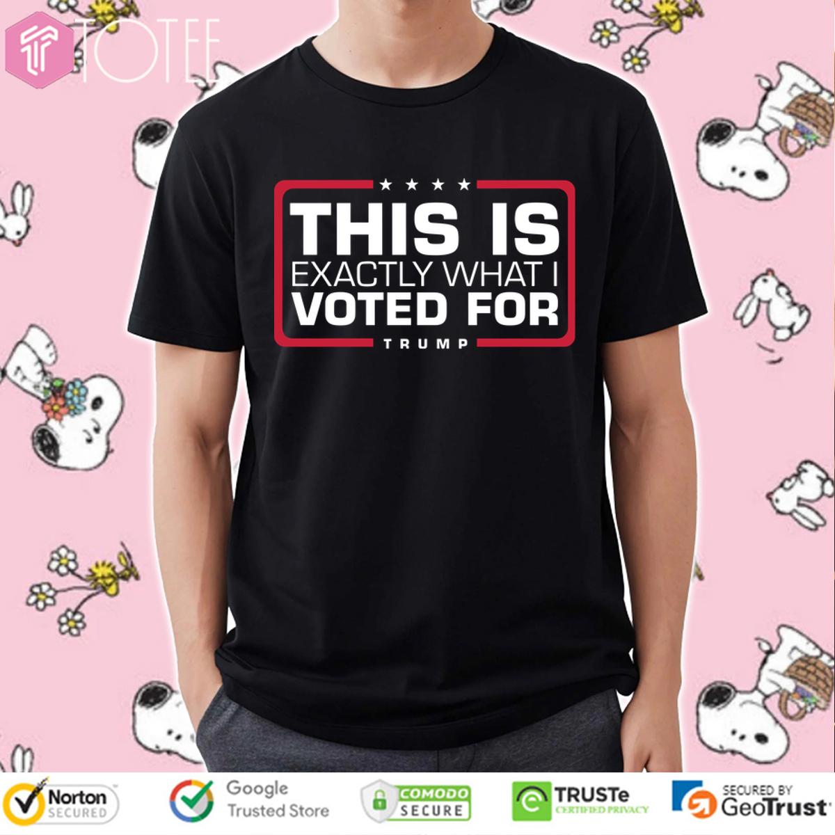 This Is Exactly What I Voted For Trump Shirt
