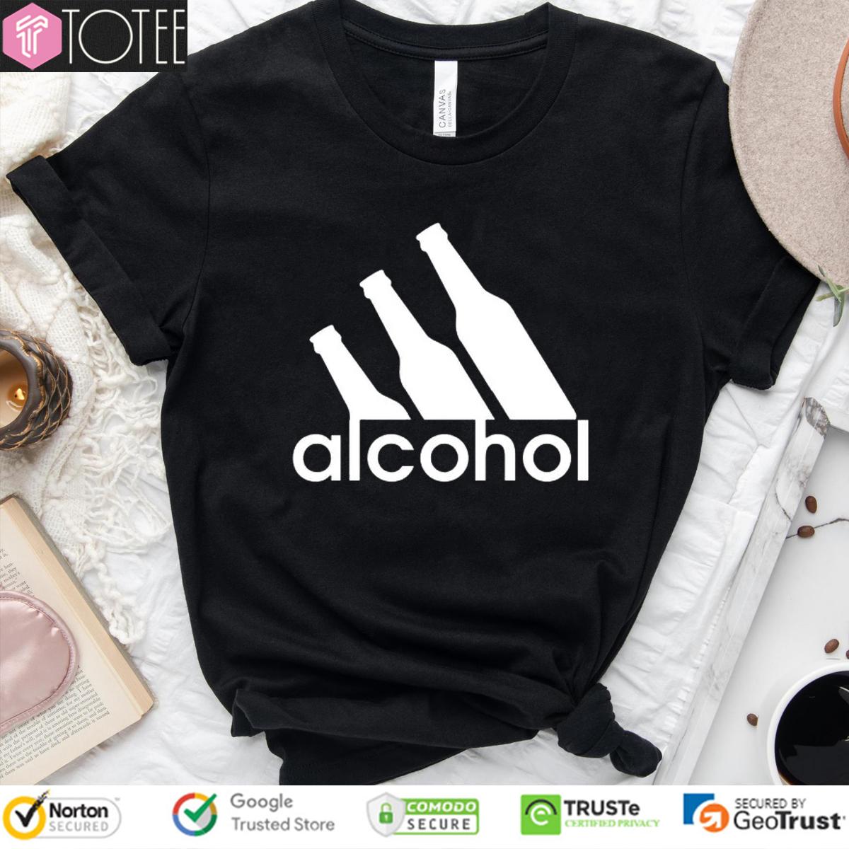 Alcohol Parody Adidas Logo T-Shirt