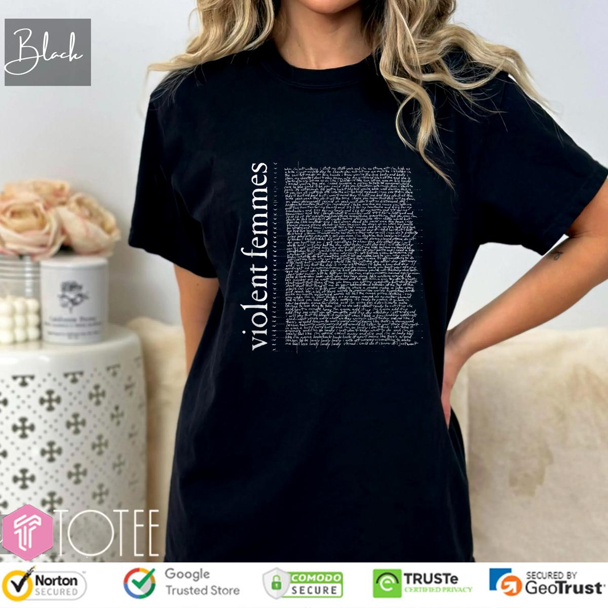 Official Violent Femmes Self-Titled Lyrics T-Shirt