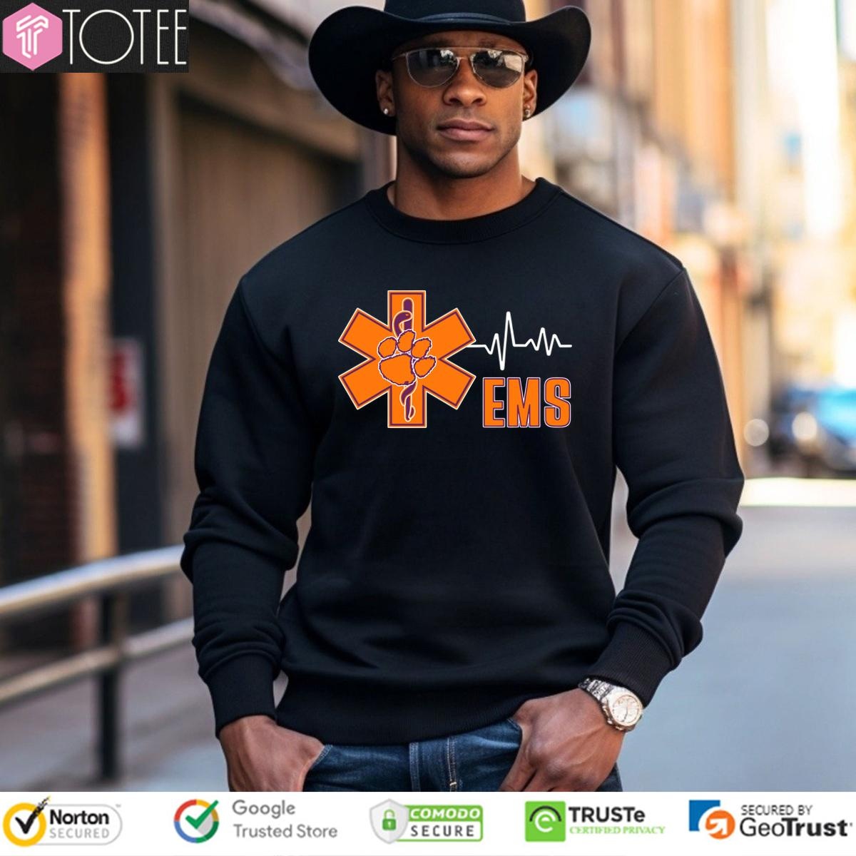 Clemson Tigers National Ems Week Heartbeat sweatshirt