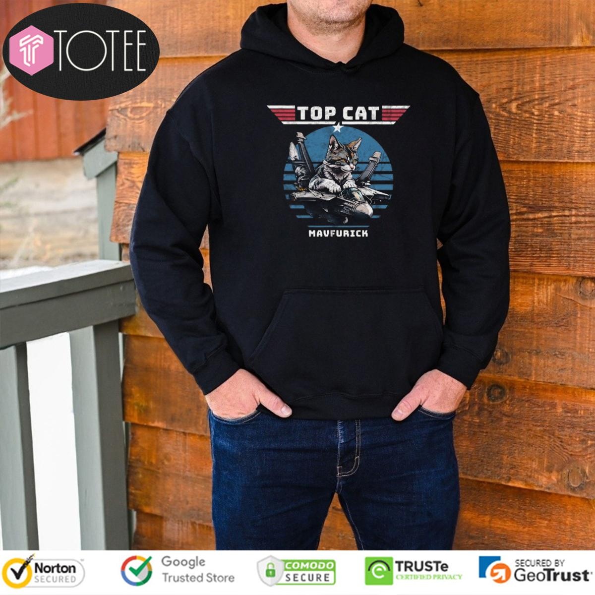 Top Cat Mavfurick Cat Parody Top Gun Maverick Hoodie